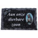 Plaque Cimetiere Aan Onze Dierbare Zoon 9x14