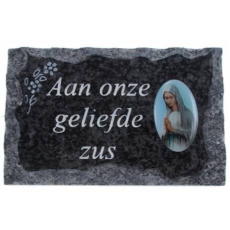 Plaque Cimetiere Aan Onze Geliefde Zus 9x14