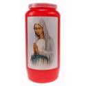 Kaars 6 Dagen / rood / O.L.V. Biddend 