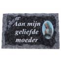Grafplaat 9X14cm Aan mijn geliefde moeder 