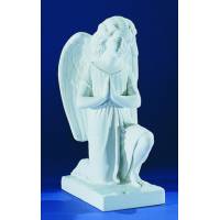 Engel - 20 cm - "marmer" wit 