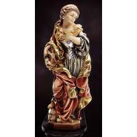 Bois sculpté - Ste Catherine - 20 cm - Polychrome