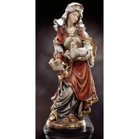 Houtsnijwerk H Agnes 20 Cm Gekleurd 