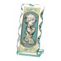 Cadre Cristal Garcon Priant Argent