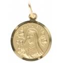Medaille H Rita - 14 mm - Verguld 