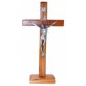 Croix sur Base - 21 X 8 cm - Bois d'Olivier