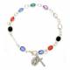 Bracelet-dizainier - multicouleurs - métal argté