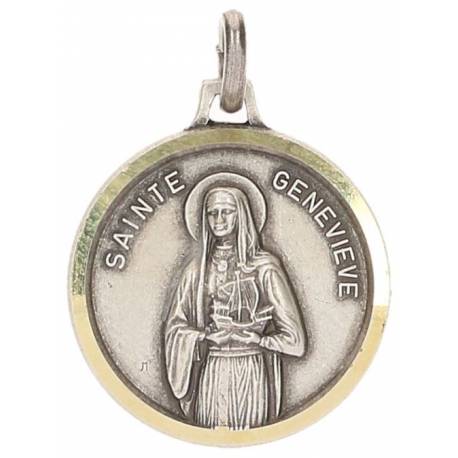 Médaille Ste Geneviève - 18 mm - Métal Argenté