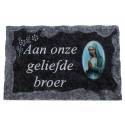 Plaque Cimetiere Aan Onze Geliefde Broer 9x14