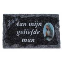 Grafplaat 9x14 Aan Mijn Geliefde Man 