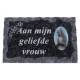 Plaque Cimetiere Aan Mijn Geliefde Vrouw 9x14