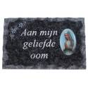 Grafplaat 9x14 Aan Mijn Geliefde Oom 
