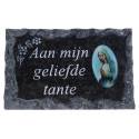 Grafplaat 9x14 Aan Mijn Geliefde Tante 
