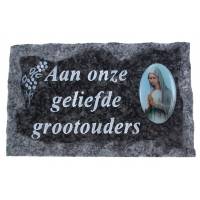 Grafplaat 9x14 Aan Onze Geliefde Grootouders 