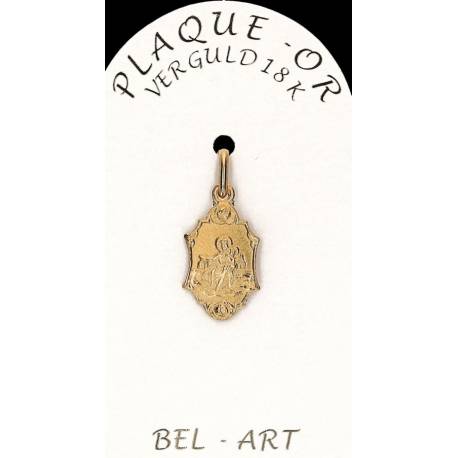 Médaille plaqué-or Scapulaire 15 x 10 mm