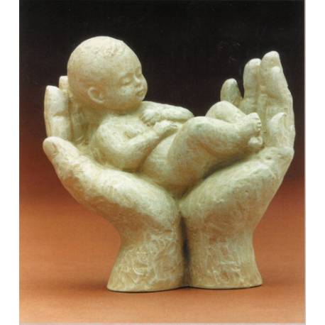 Twee handen + Baby - 12 cm - Wit 