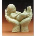 Twee handen + Baby - 12 cm - Wit 