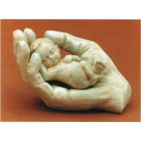 Main + Bébé - (2 pces) - 10 cm - Blanc