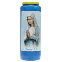 Noveenkaars / blauw / Banneux Borstbeeld 