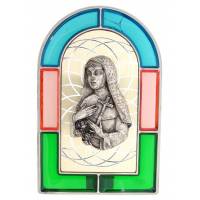Cadre Vitrail - 6.5 X H 10 cm - Ste Rita