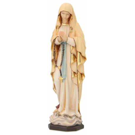 Houtsnijwerk Lourdes 20 Cm Gekleurd 