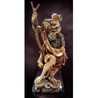 Bois Sculpté St Christophe 30 Cm Couleur