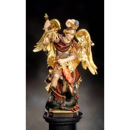 Houtsnijwerk H Michael 30 Cm Gekleurd 