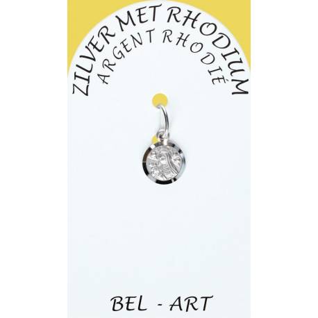 Medaille Zilver + Rhodium - H Rita - 8 mm 