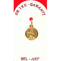 Medaille Goud 18 Krt - Engel - 12 mm 