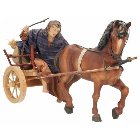 Berger/Cheval/Chariot pour personnages de crèche de 20 cm Couleur