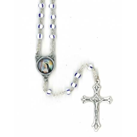 Rozenkrans - H Rita - Wit-Blauw 