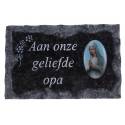 Plaque Cimetiere Aan Onze Geliefde Opa 9x14