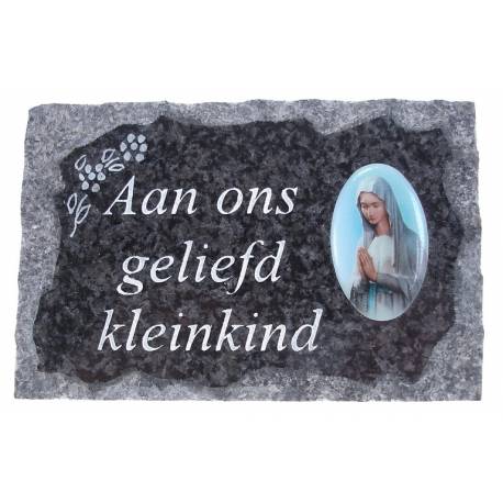 Plaque Cimetiere Aan Ons Geliefd Kleinkind 9x14