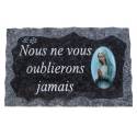 Plaque Cimetiére 9x14 cm - Nous ne vous oublierons jamais