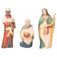 Houtsnijwerk Koning - Set van 3 stuks - 15 Cm Gekleurd 