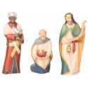 Houtsnijwerk Koning - Set van 3 stuks - 15 Cm Gekleurd 