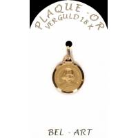Médaille plaqué-or - St Curé d'Ars - 13 mm
