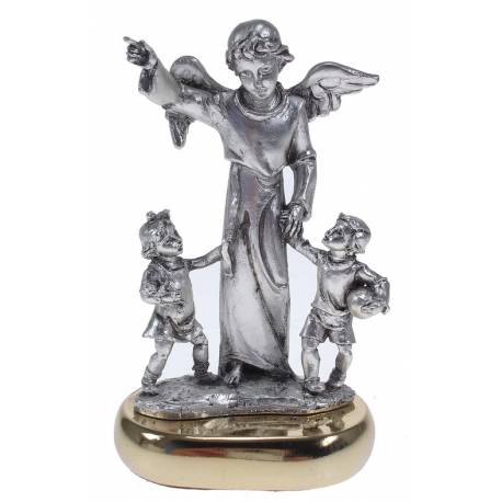 Statue Ange Gardien Argent / Or