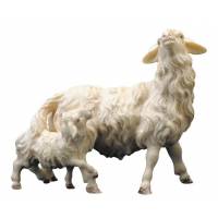 Mouton + Agneau : crèche de Noël en bois Ulrich 15 cm