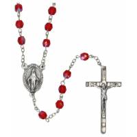 Chapelet - Semi-Cristal - Rouge