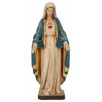 Houtsnijwerk H Hart Maria 30 Cm Gekleurd 