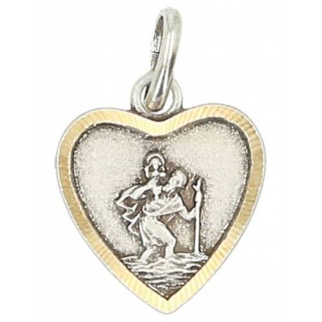 Medaille H Kristoffel - 12 mm - Metaal Verzilverd 