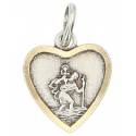 Médaille St Christophe - 12 mm - Métal Argenté