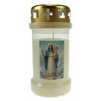 Bougie 3J / CD / blanc / N.D. du Rosaire