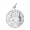 Médaille 18 mm - Ste Thérèse - Alu blanc