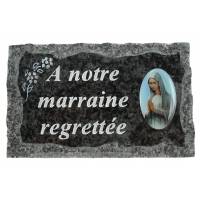 Plaque Cimetiere A Notre Marraine Regrettee 9x14