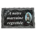 Plaque Cimetiere A Notre Marraine Regrettee 9x14