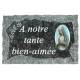 Plaque Cimetiere A Notre Tante Bien-Aimee 9x14