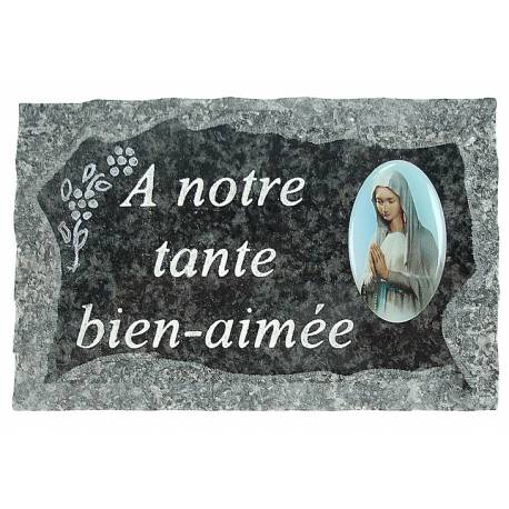 Plaque Cimetiere A Notre Tante Bien-Aimee 9x14