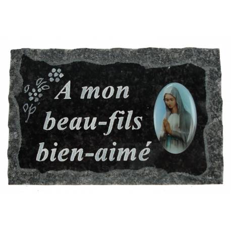 Plaque Cimetiere A Mon Beau-Fils Bien-Aime 9x14 